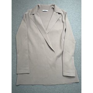 MM LaFleur Woolfe Jardigan Womens Size‎ XS Open Front Knit Cardigan Taupe Latte